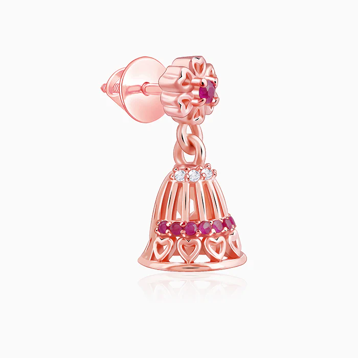 Rose Gold Ahilya Jhumki - Image 4