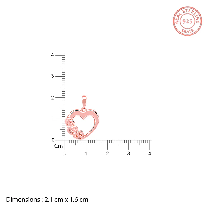Rose Gold All Hearts Pendant With Link Chain - Image 5