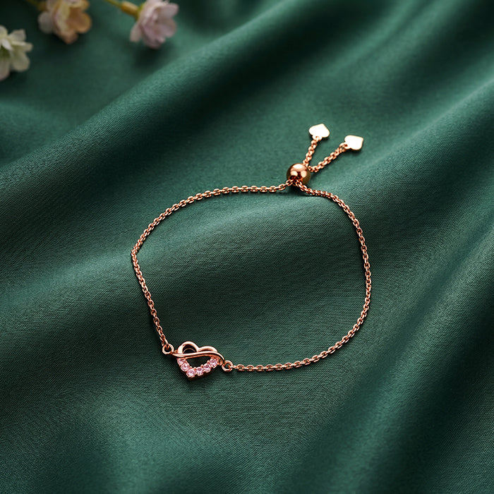 Rose Gold Amora Drop Bracelet - Image 2