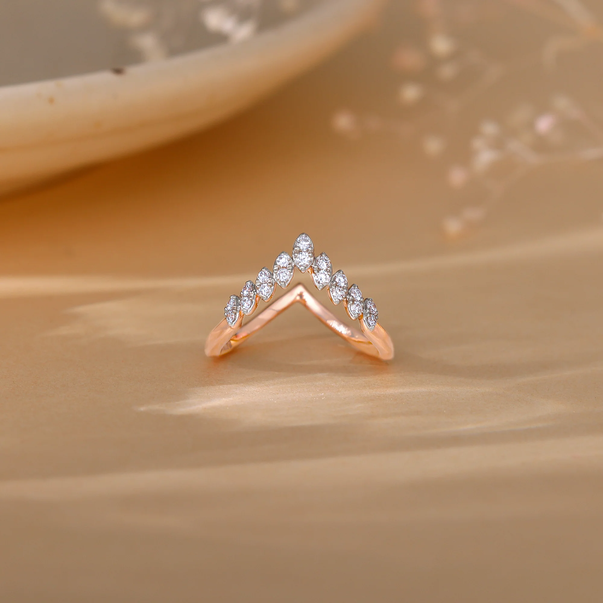Rose Gold Cuore Diamond Vanki Ring - Image 2