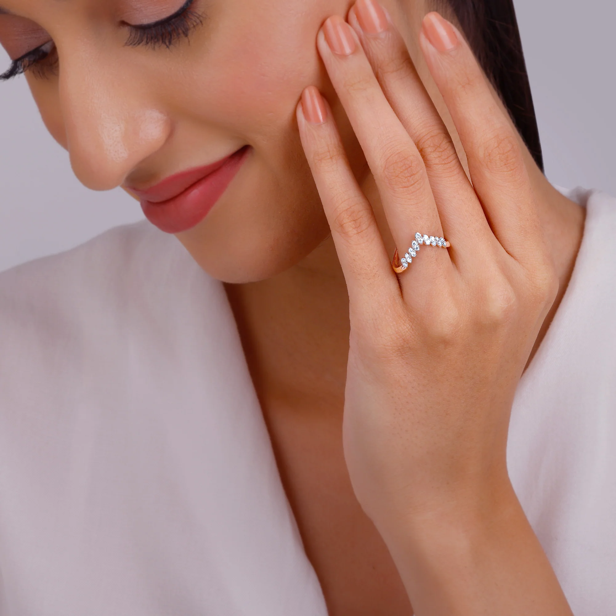 Rose Gold Cuore Diamond Vanki Ring - Image 3