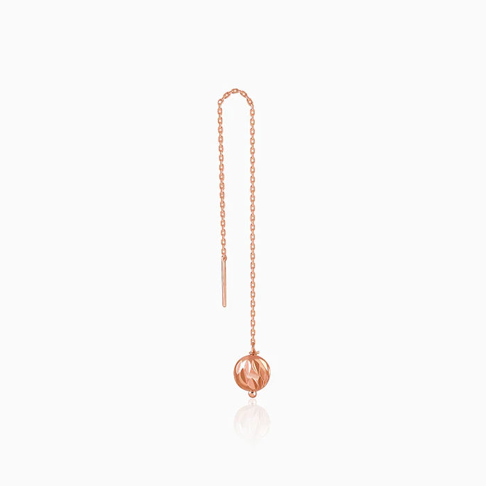 Rose Gold Aperture Sui Dhaga Earrings - Image 4