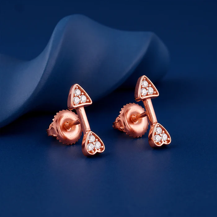 Rose Gold Arrowshine Studs - Image 2
