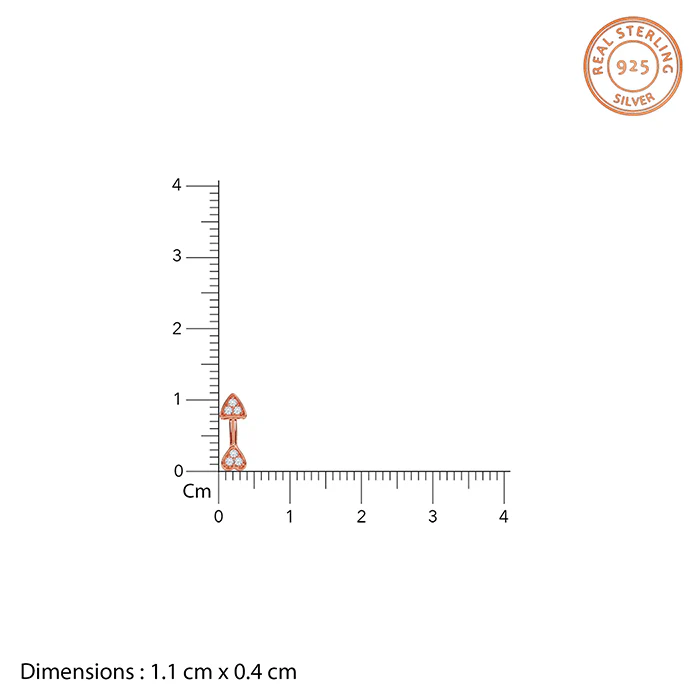 Rose Gold Arrowshine Studs - Image 4