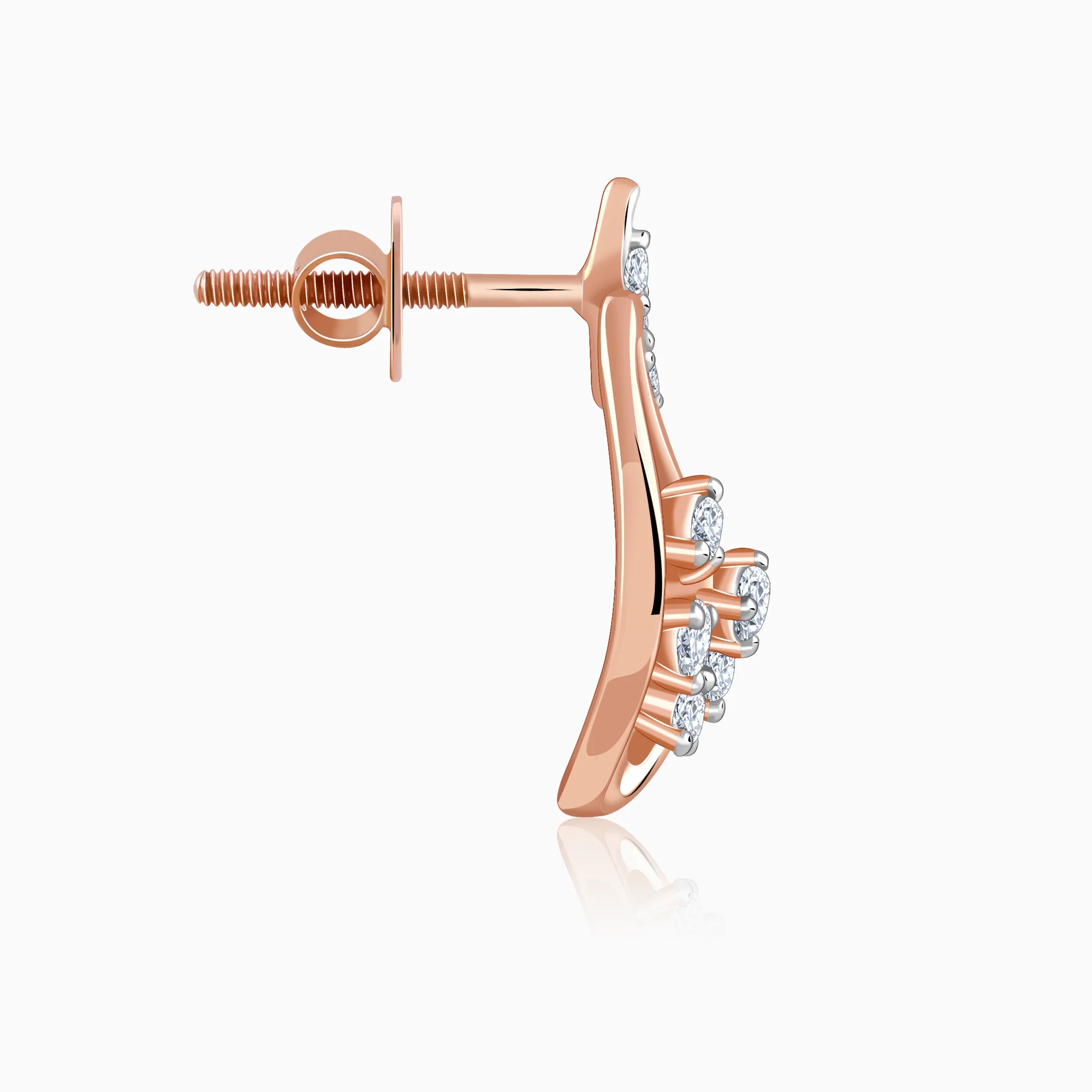 Rose Gold Aurelia Blossom Lab Grown Diamond Earrings - Image 5