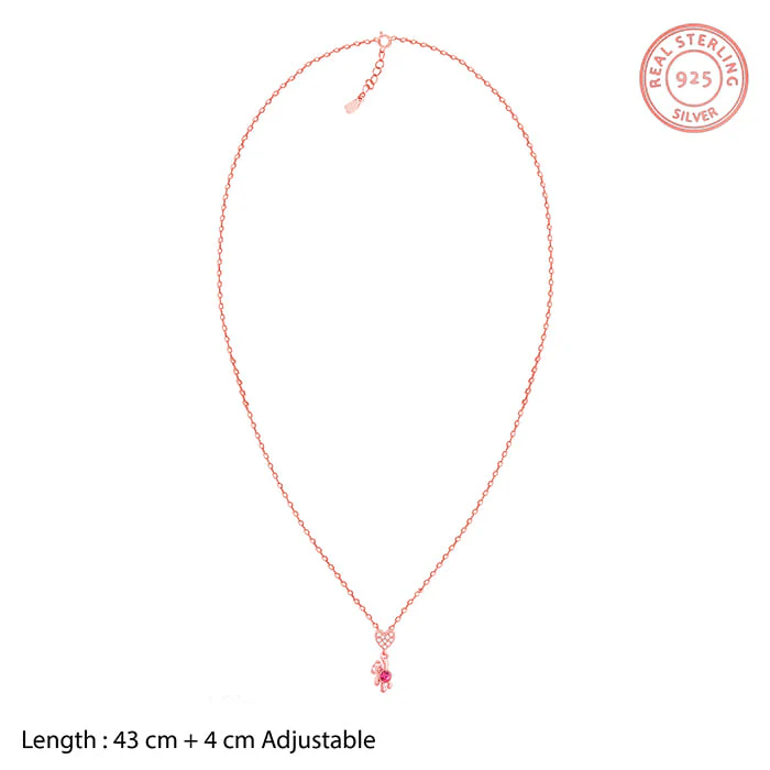 Rose Gold Beary Love Necklace - Image 6
