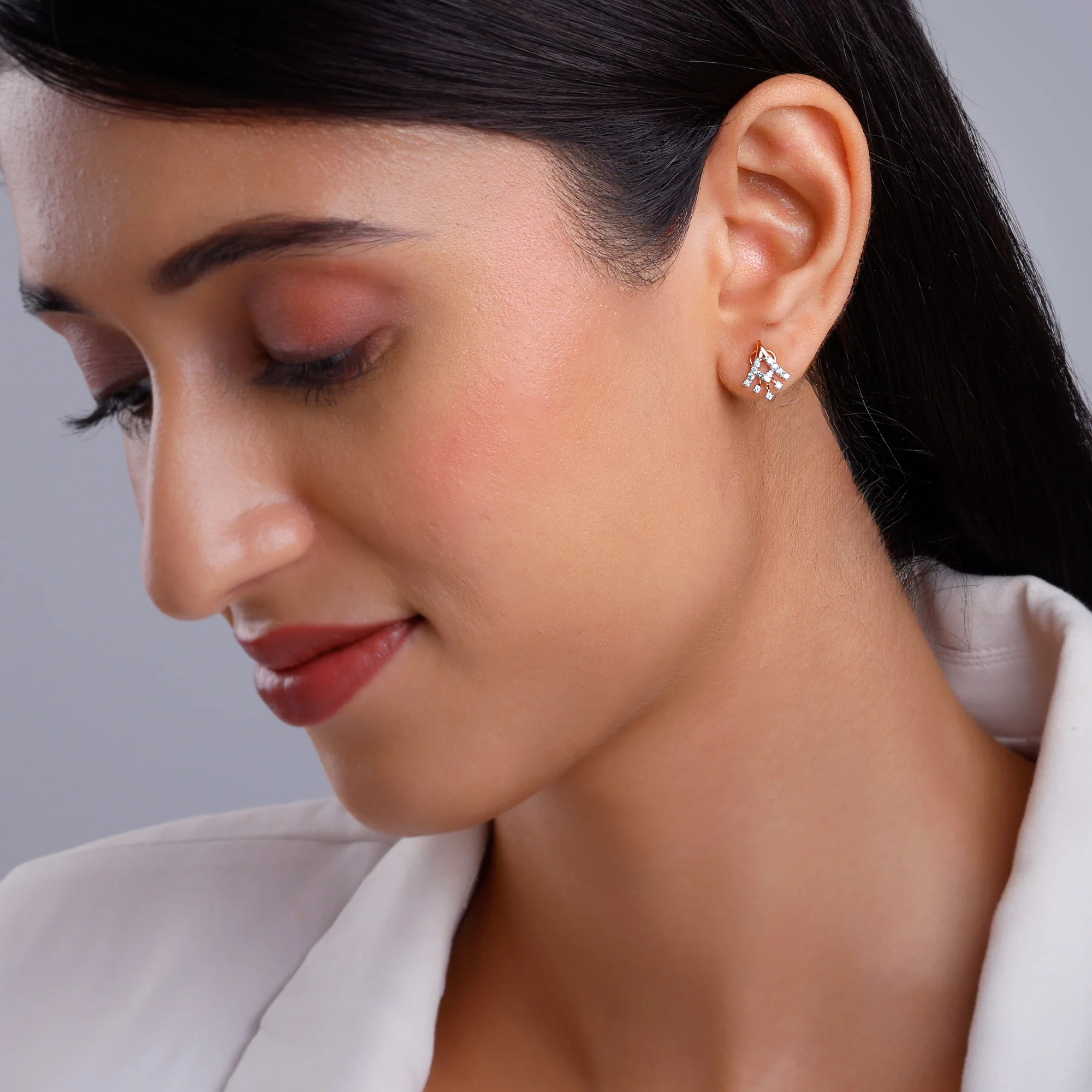 Rose Gold Benignant Diamond Earrings - Image 3