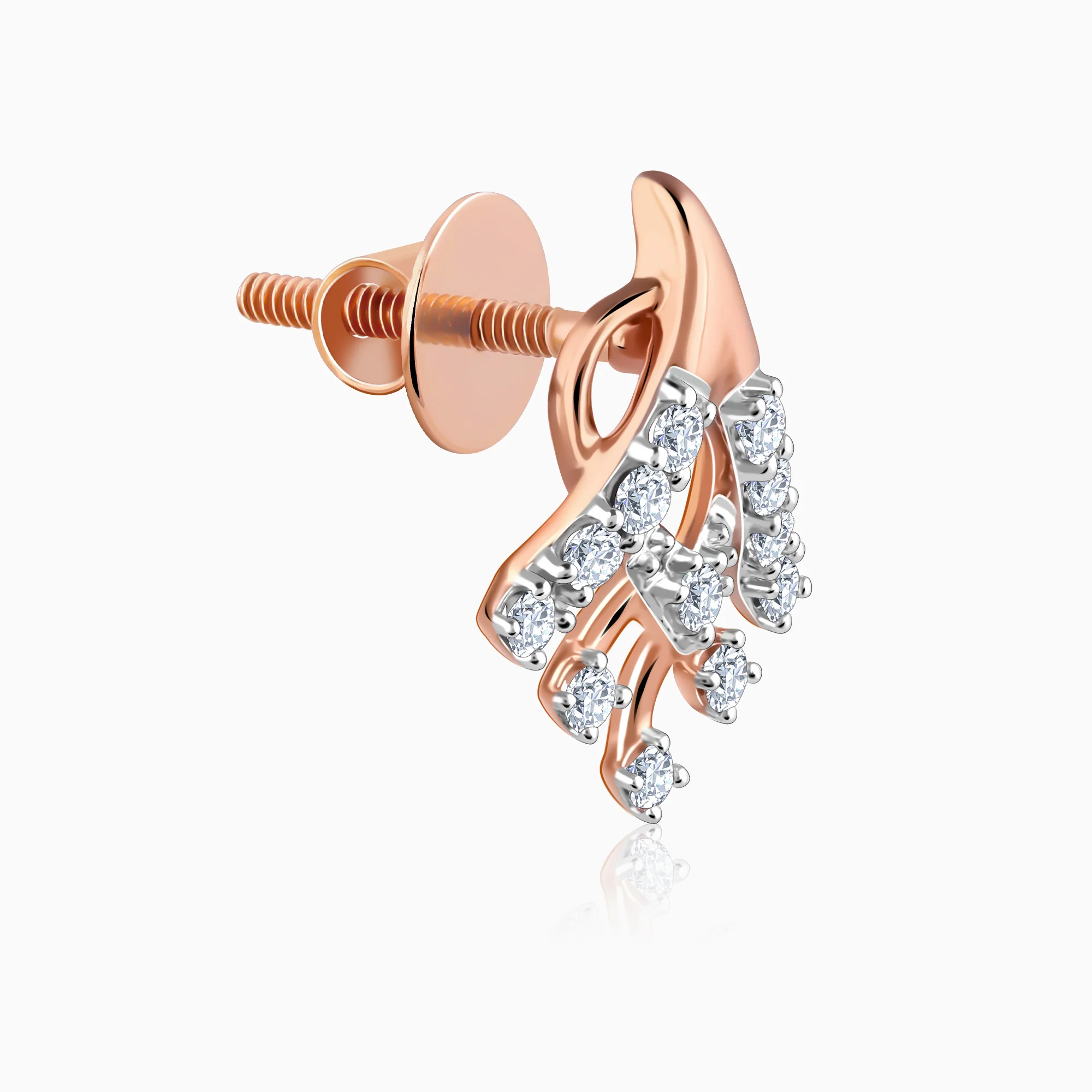 Rose Gold Benignant Diamond Earrings - Image 4