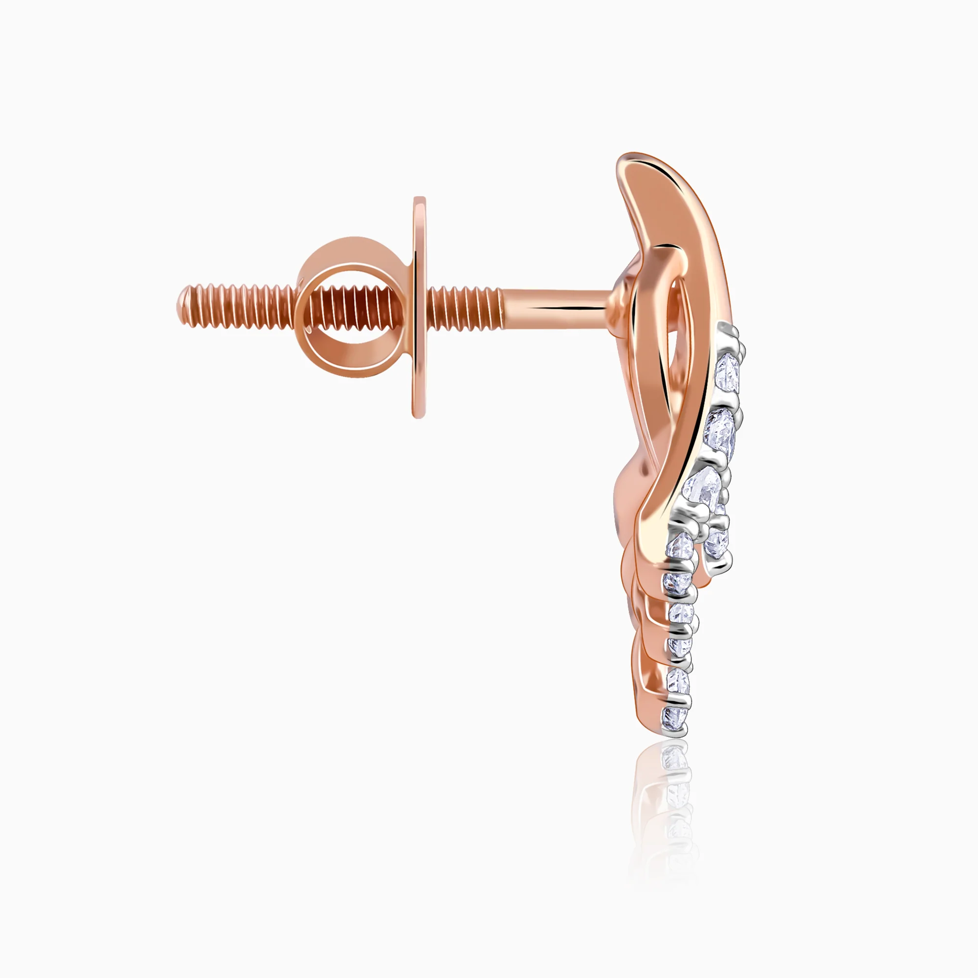 Rose Gold Benignant Diamond Earrings - Image 5