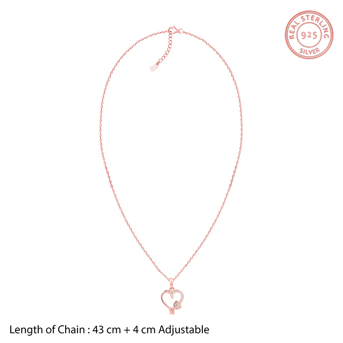 Rose Gold Best Love Pendant With Link Chain - Image 6