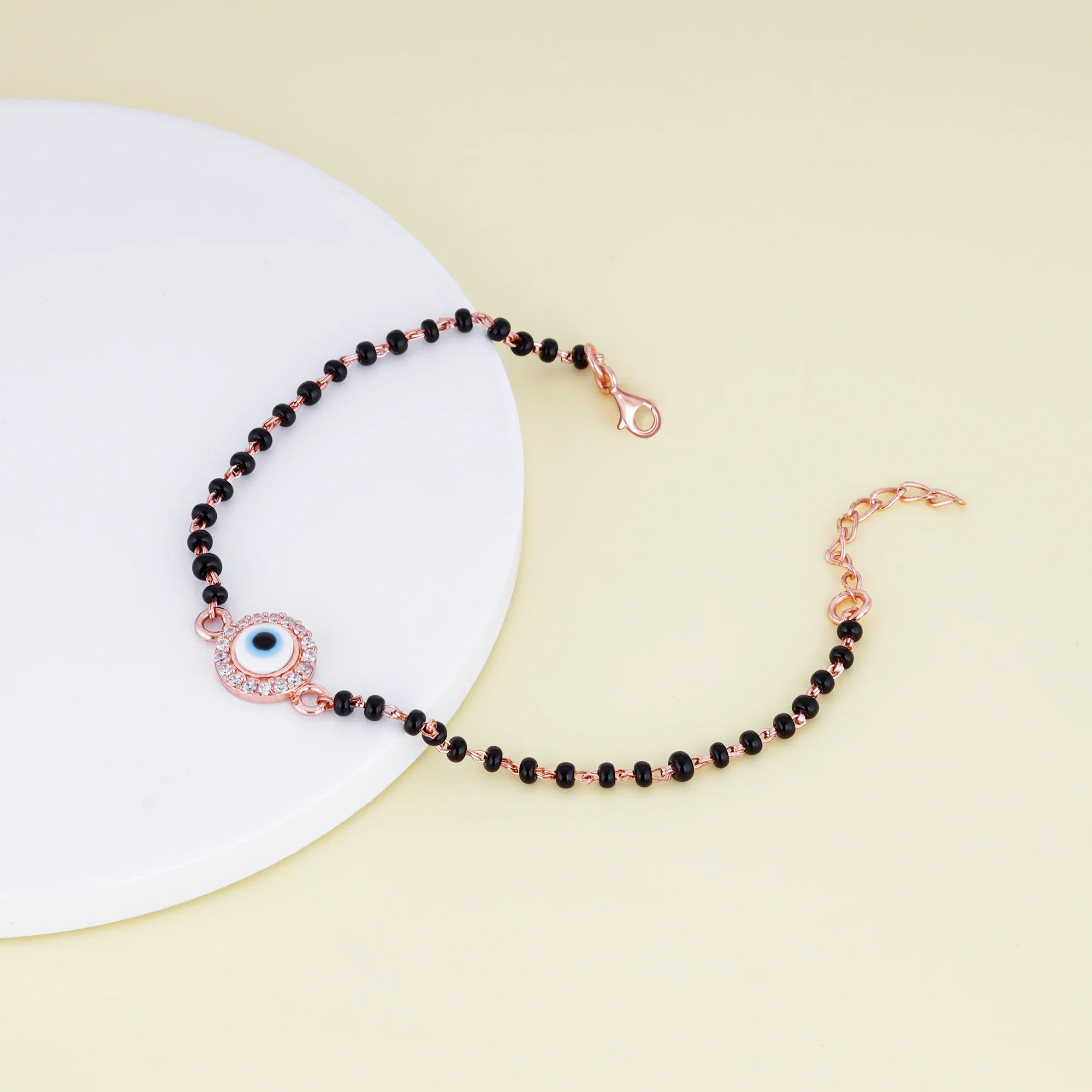 Rose Gold Protected Love Mangalsutra Bracelet - Image 2