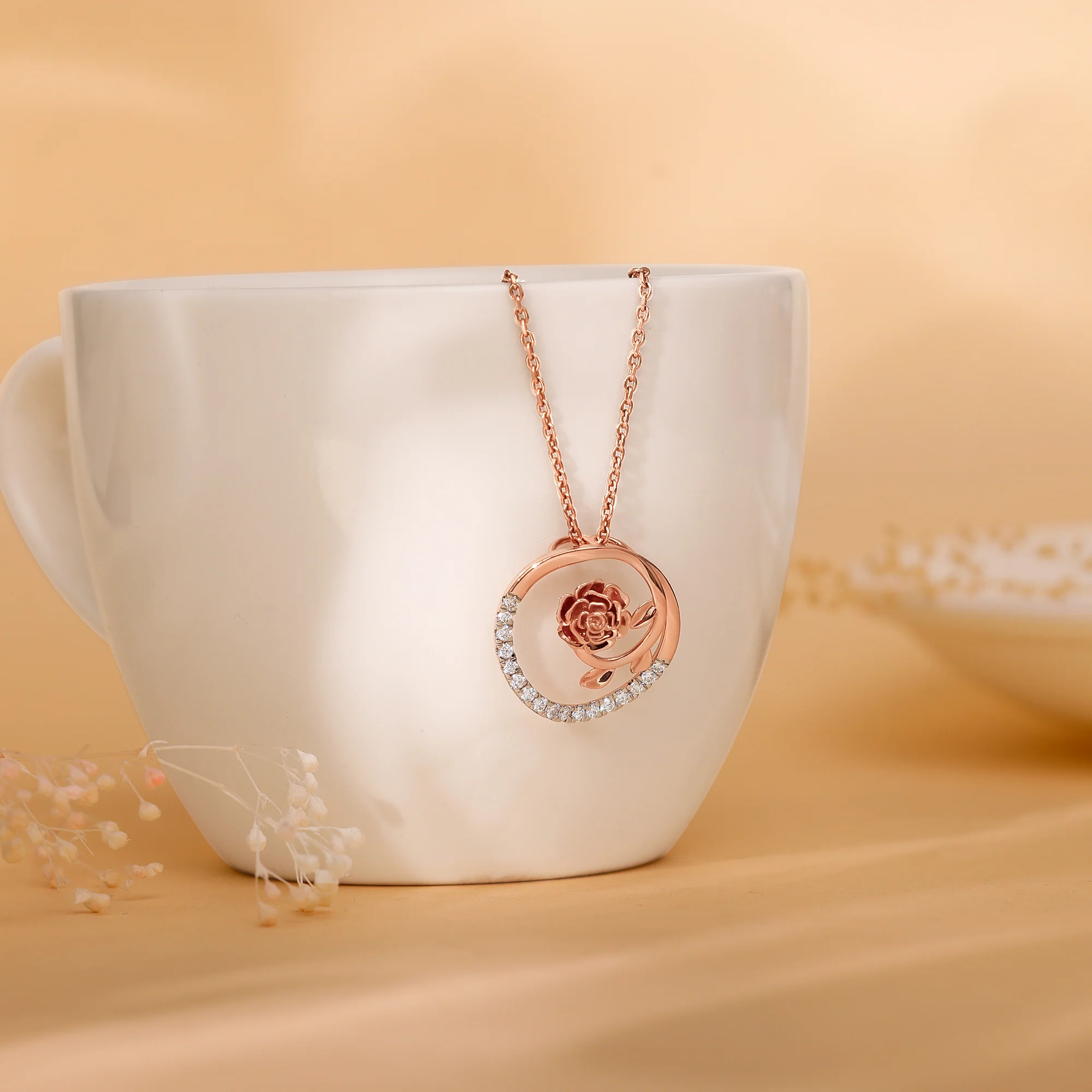 Rose Gold Blissful Shine Diamond Pendant - Image 2