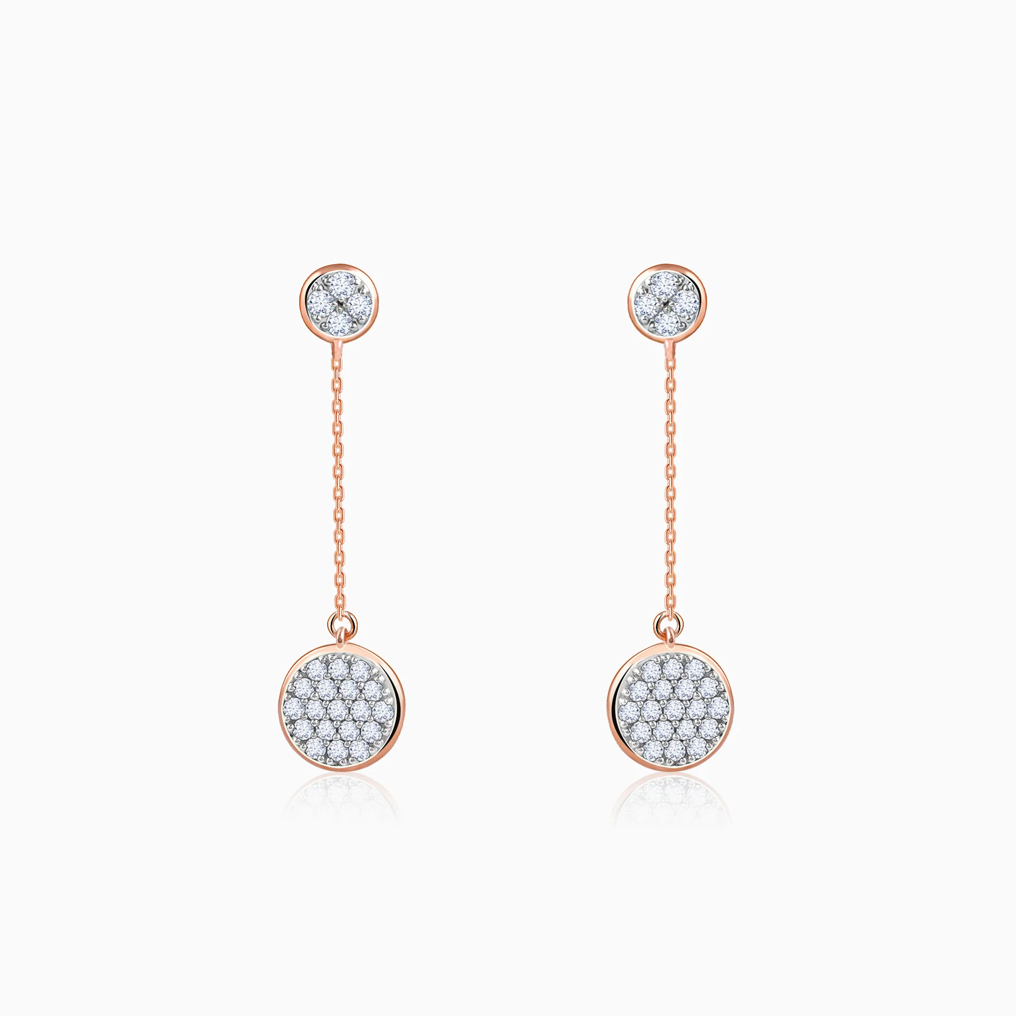 Rose Gold Blooming Lab Grown Diamond Earrings