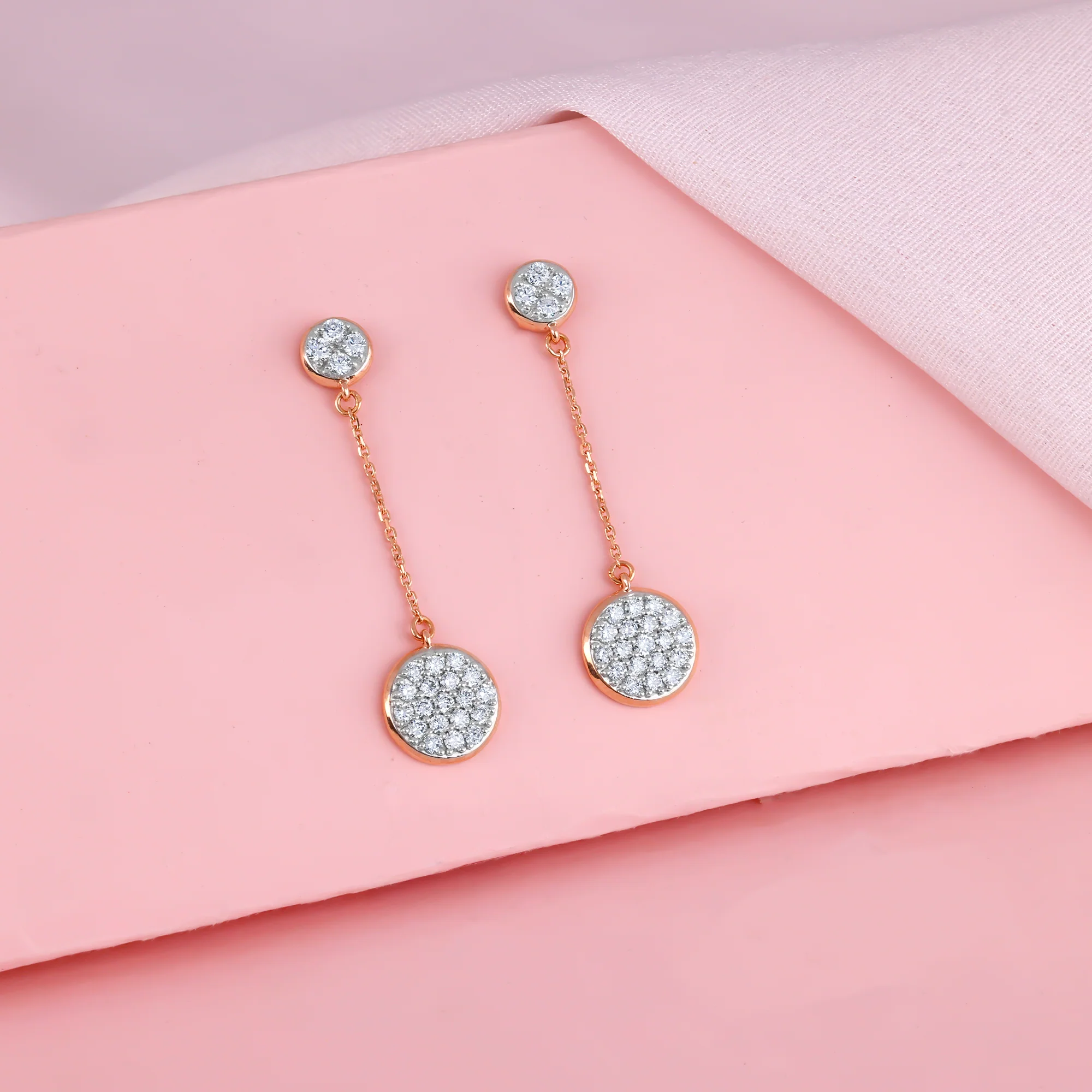 Rose Gold Blooming Lab Grown Diamond Earrings - Image 2