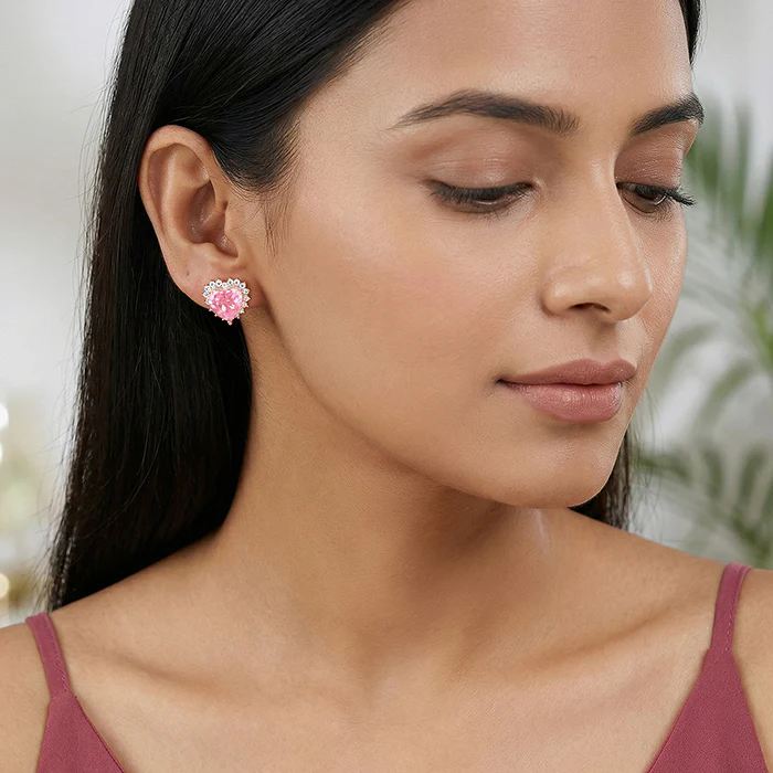 Rose Gold Blush Vows Earrings - Image 3