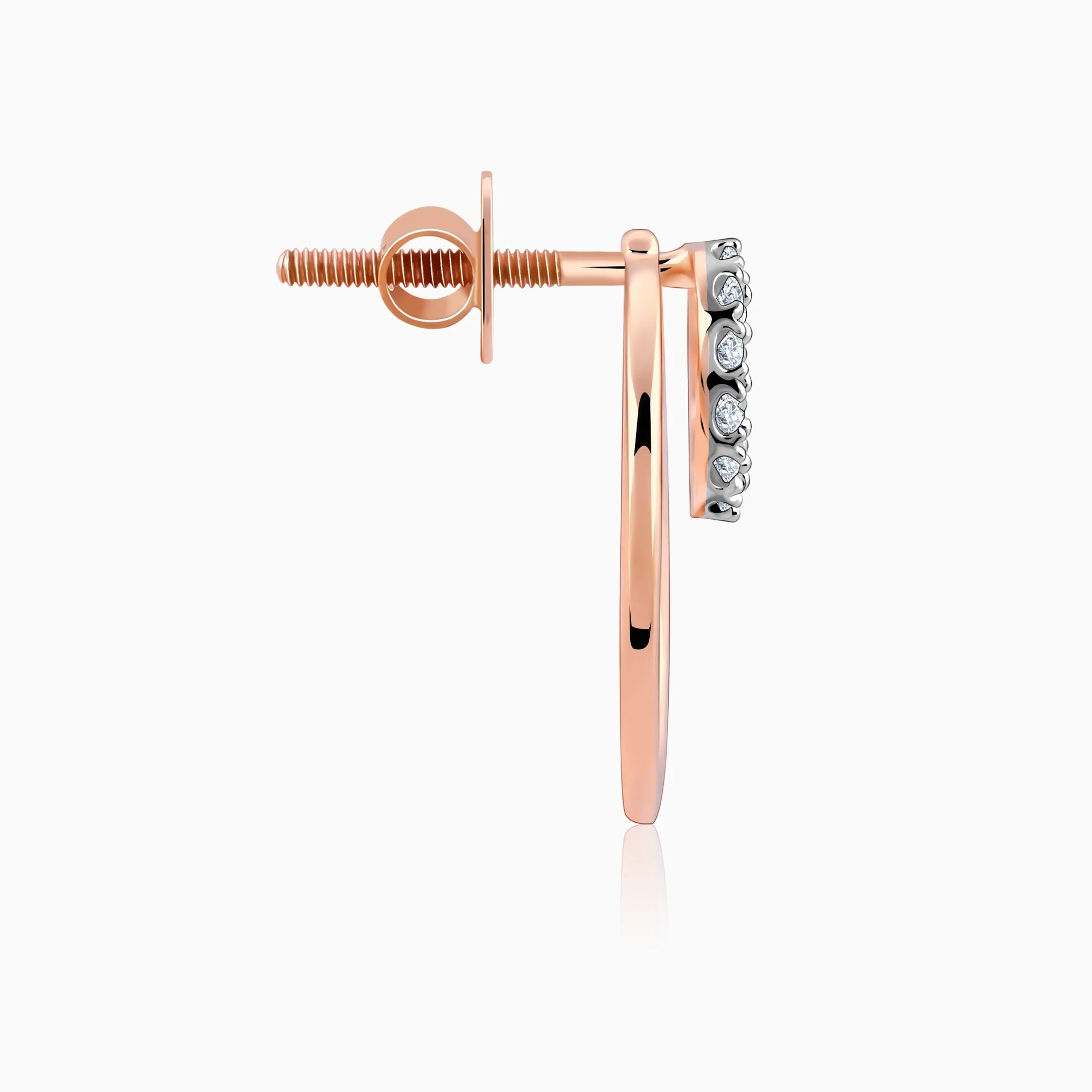 Rose Gold Bold & Bae Convertible Diamond Earrings - Image 8