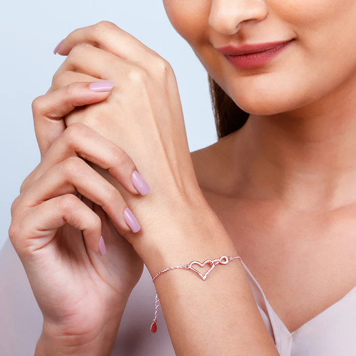 Rose Gold Bold Love Bracelet - Image 3