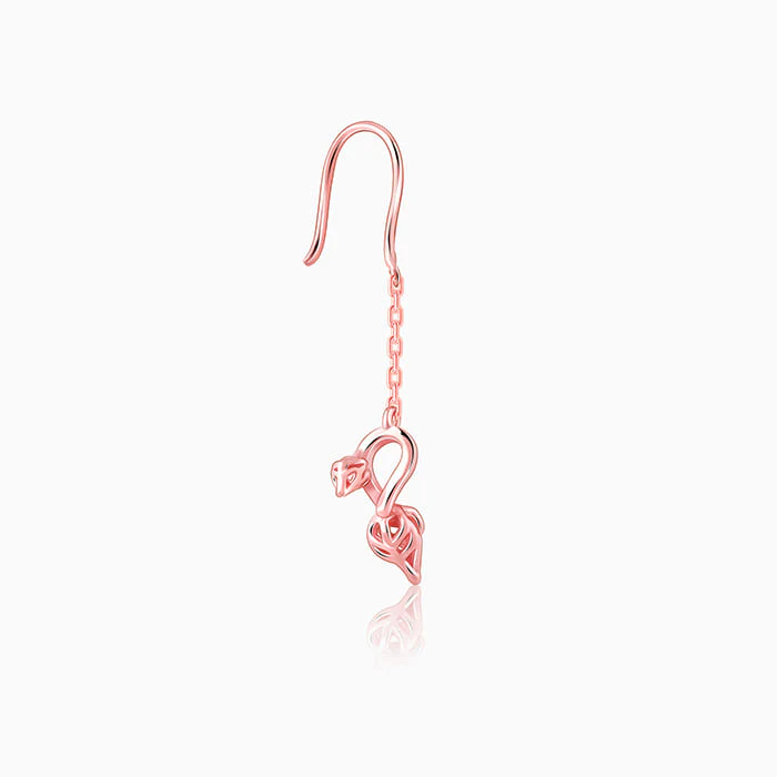 Rose Gold Brahma Kamal Bud Earrings - Image 4