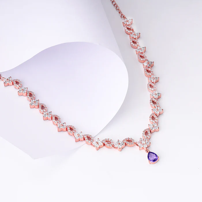 Rose Gold Bridal Celebration Necklace - Image 2