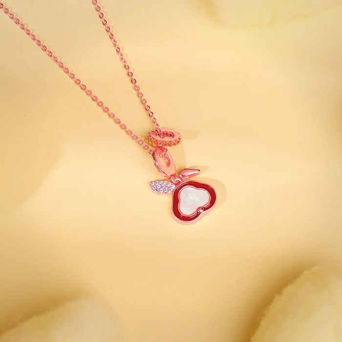 Rose Gold Bunny Kids Pendant With Link Chain - Image 2