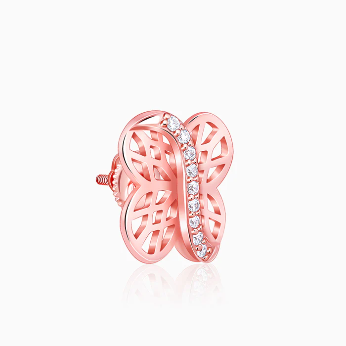 Rose Gold Buttercup Filigree Earrings - Image 4