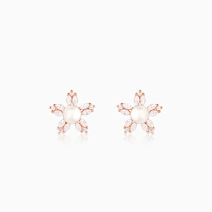 Rose Gold Byeol Pearl Earrings