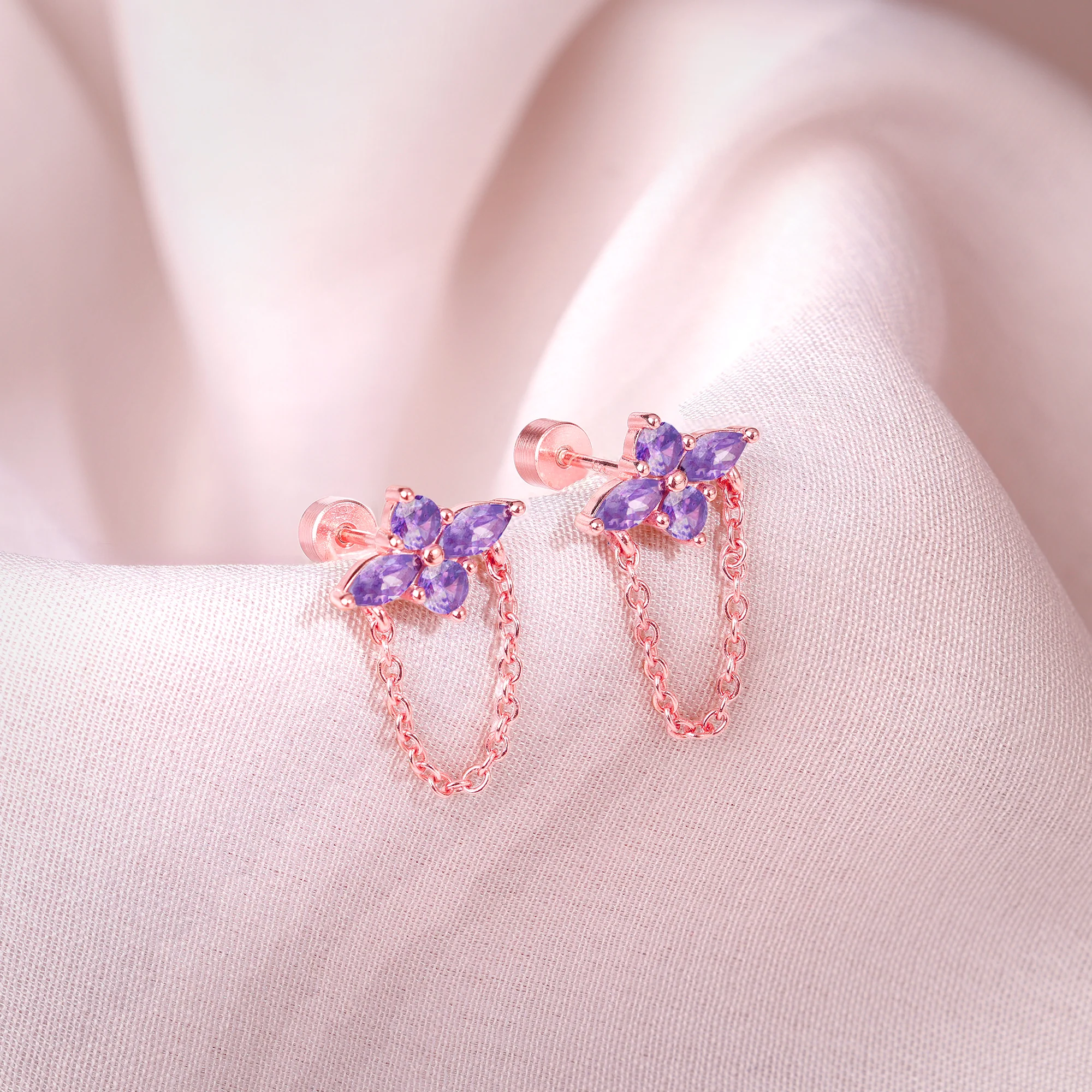 Rose Gold Cassia Ear Piercings - Image 2