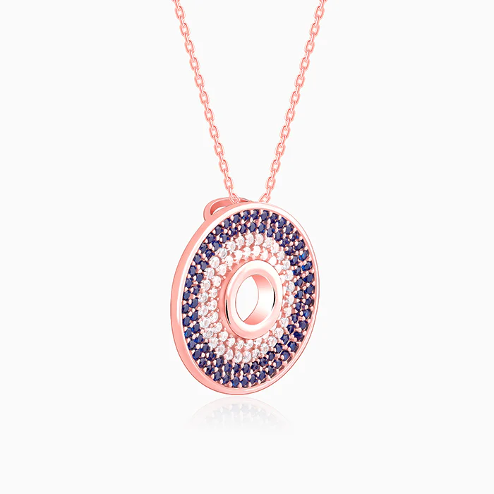 Rose Gold Glittering Joy Pendant With Link Chain - Image 4
