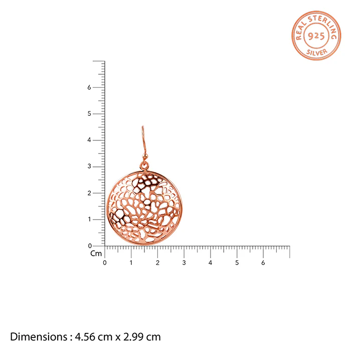 Rose Gold Cellular Filigree Earrings - Image 5