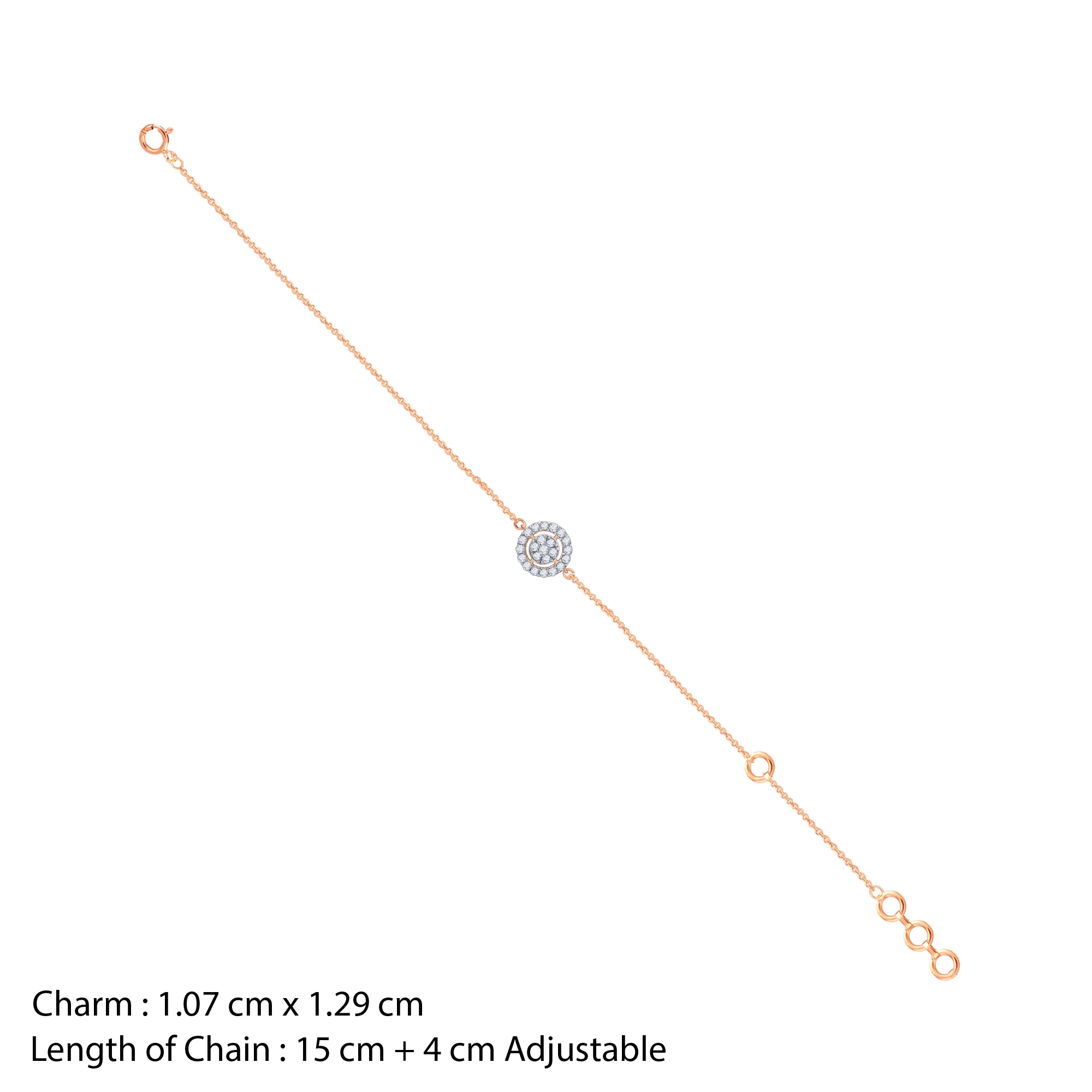 Rose Gold Chamomile Lab Grown Diamond Bracelet - Image 5