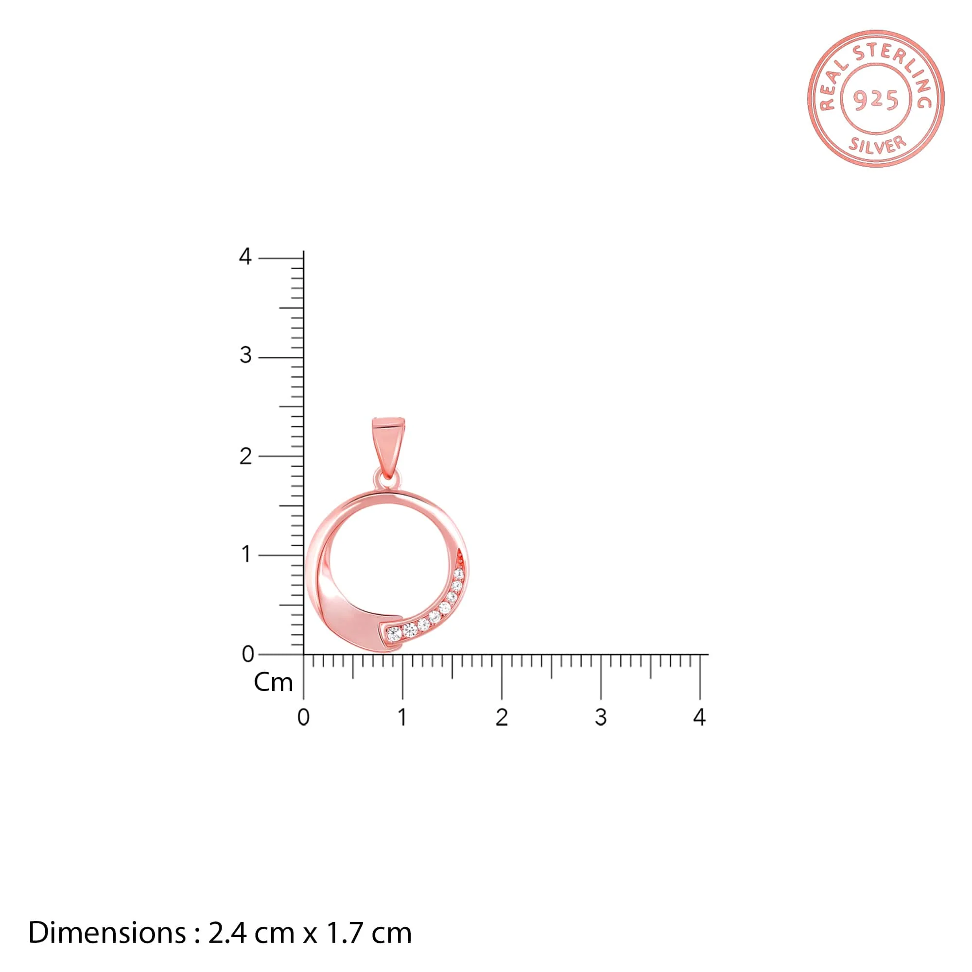 Rose Gold Circle of Love Pendant with Link Chain - Image 6