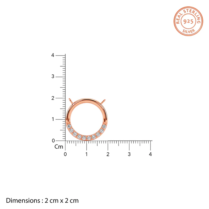 Rose Gold Circle of Shine Necklace - Image 4