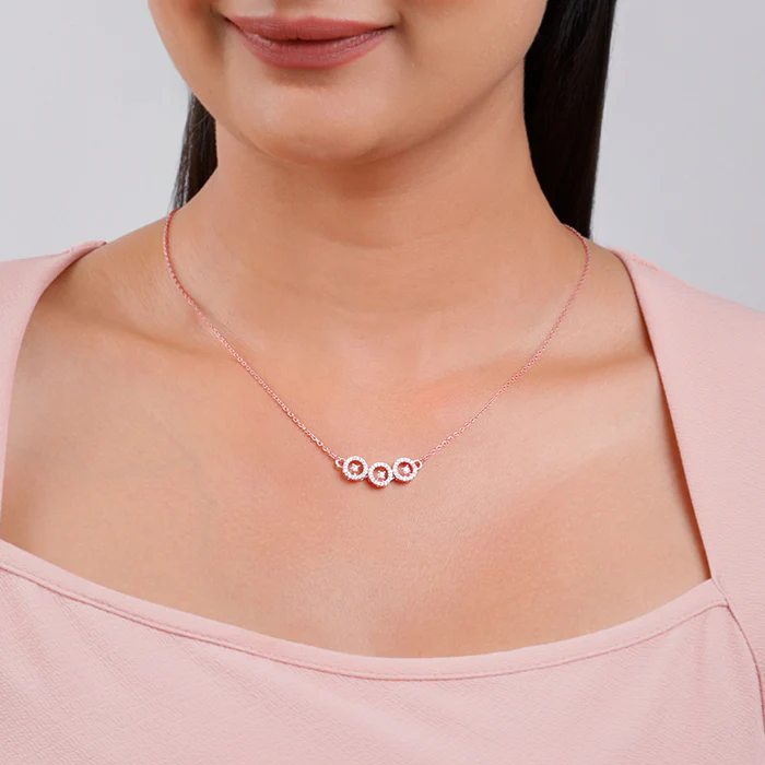 Rose Gold Circular Grace Necklace - Image 3