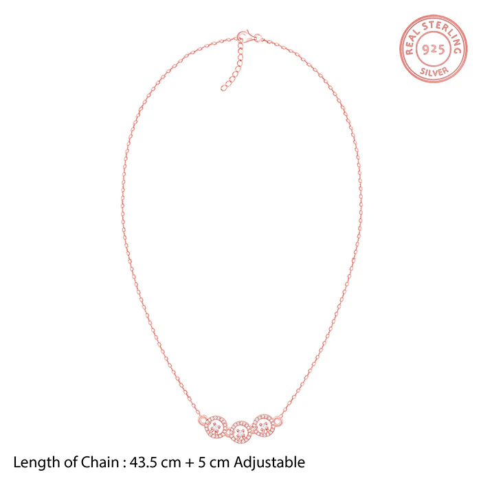 Rose Gold Circular Grace Necklace - Image 5