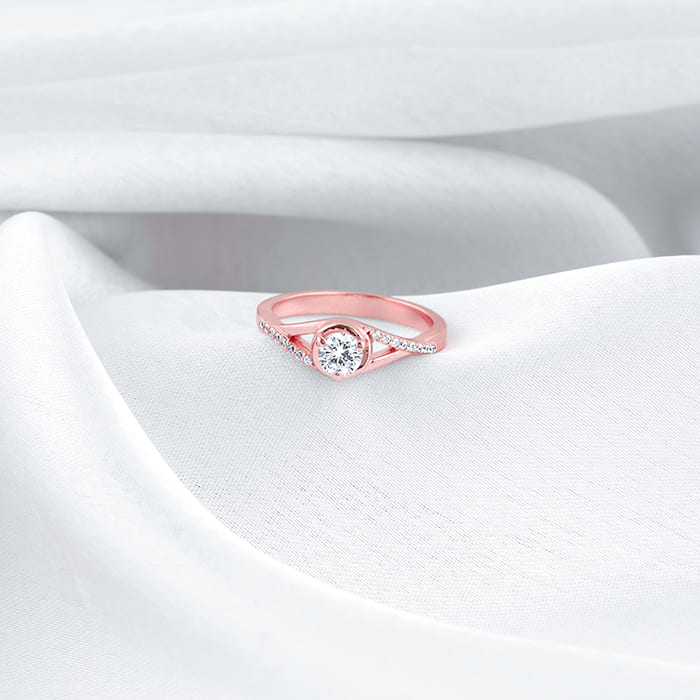 Rose Gold Eye of Shine Ring - Image 2