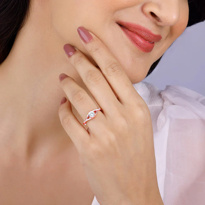 Rose Gold Eye of Shine Ring - Image 3