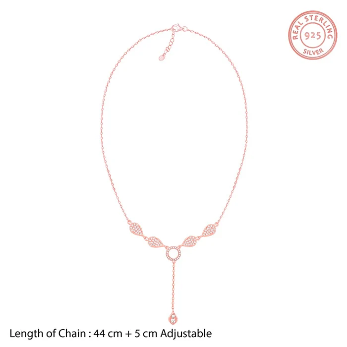 Rose Gold Classic Lariat Necklace - Image 4