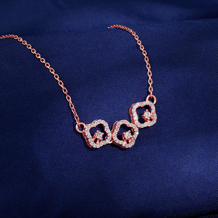 Rose Gold Classic Spark Necklace - Image 2