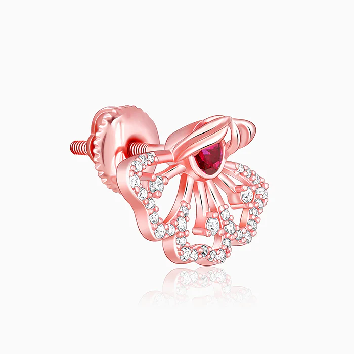 Rose Gold Classy Eyebright Studs - Image 4