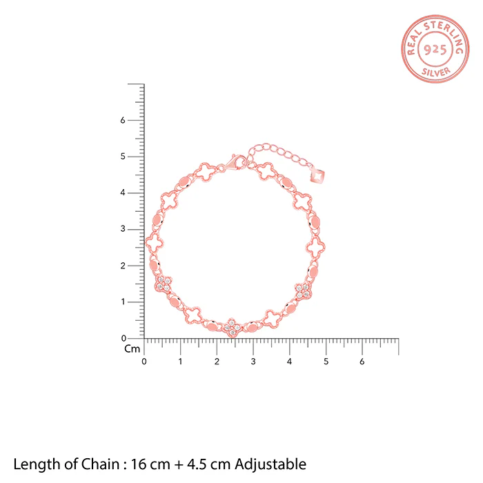 Rose Gold Clover Bracelet - Image 4