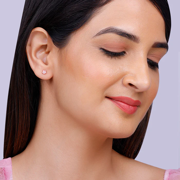Rose Gold Star Constellation Earrings - Image 3
