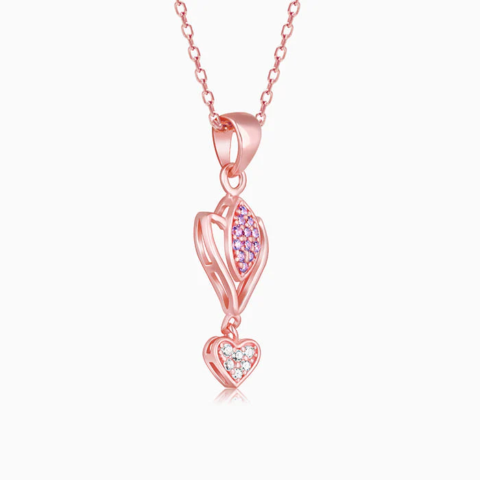 Rose Gold Crocus Elegance Pendant With Link Chain - Image 4
