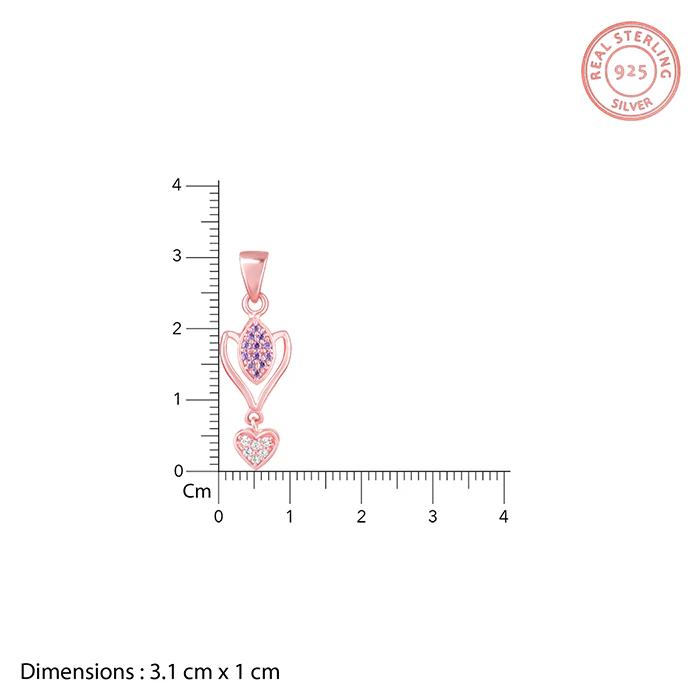 Rose Gold Crocus Elegance Pendant With Link Chain - Image 5