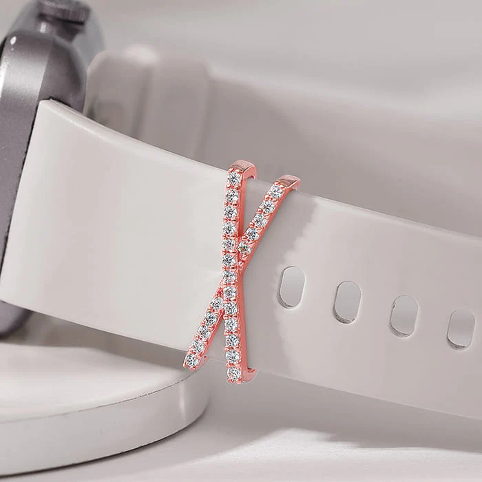 Rose Gold Cross Watch Band - Image 2