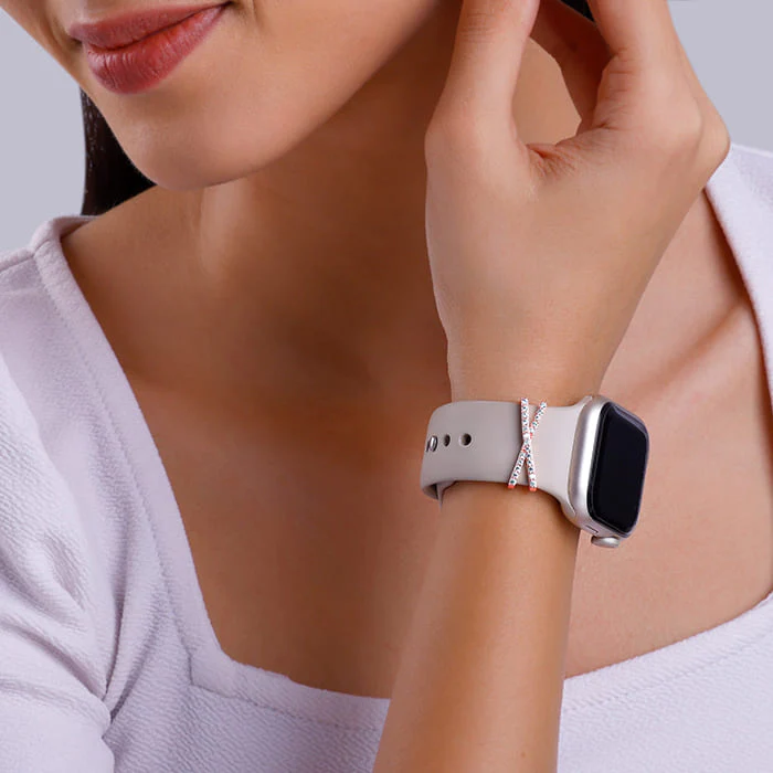 Rose Gold Cross Watch Band - Image 3