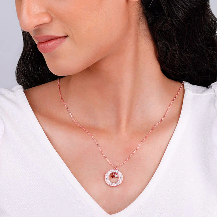 Rose Gold Custom Loving You Endlessly Pendant With Link Chain - Image 5