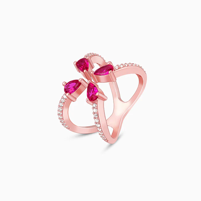 Rose Gold Cute Carnation Ring - Image 4