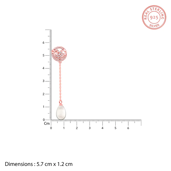 Rose Gold Cute Fish Drop Earrings - Image 5
