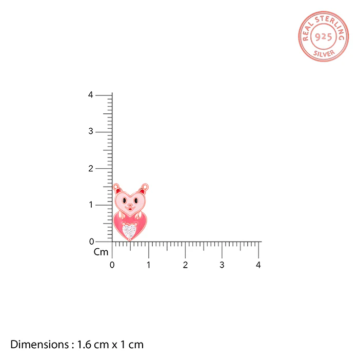 Rose Gold Cutie Heart Boo Kids Necklace - Image 5