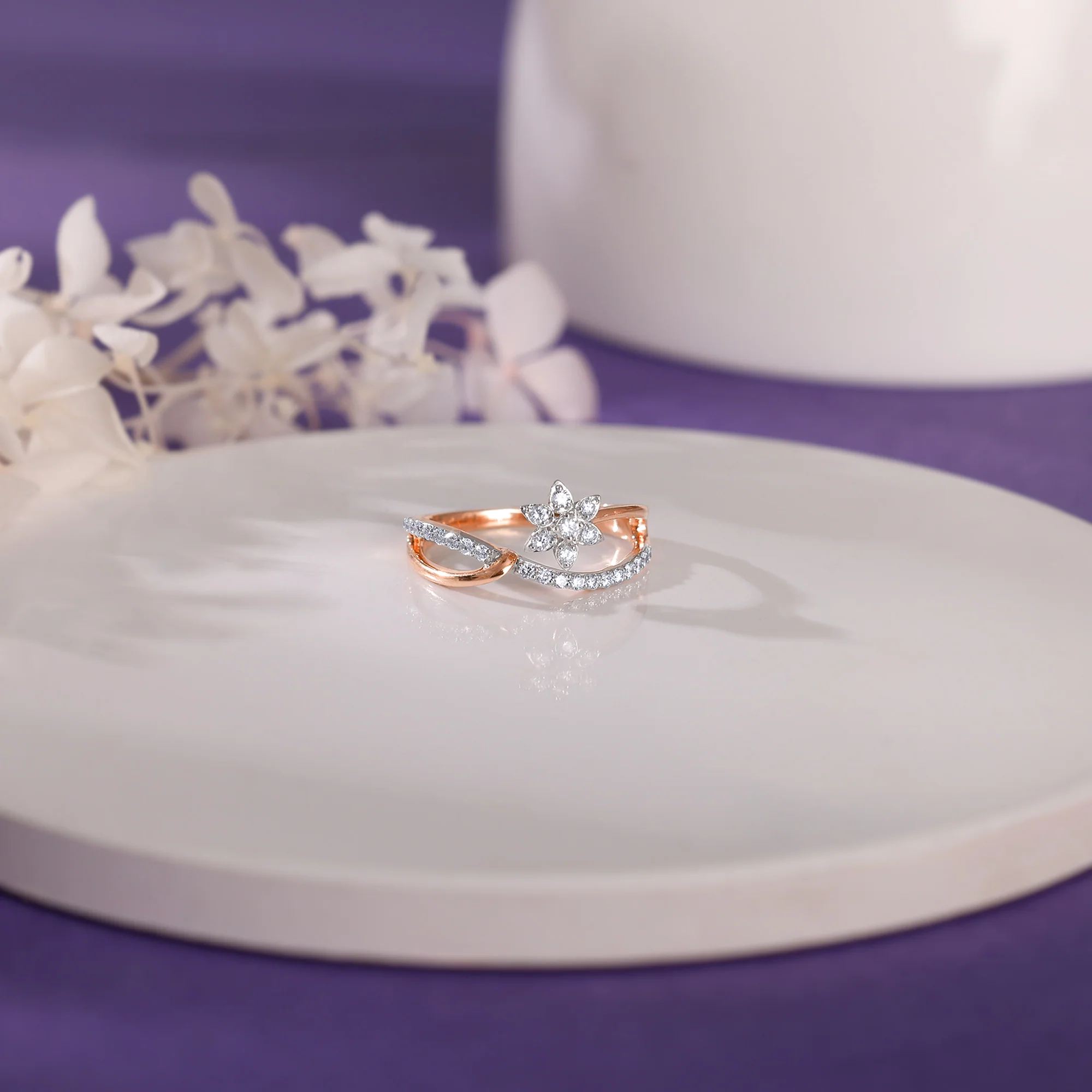 Rose Gold Daisy Dream Diamond Ring - Image 2